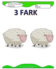 okul öncesi çocuklar İki Resim Arasındaki Farkı Bul Etkinliği